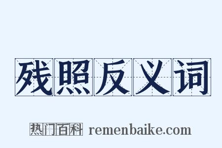 残照反义词是什么意思的图片